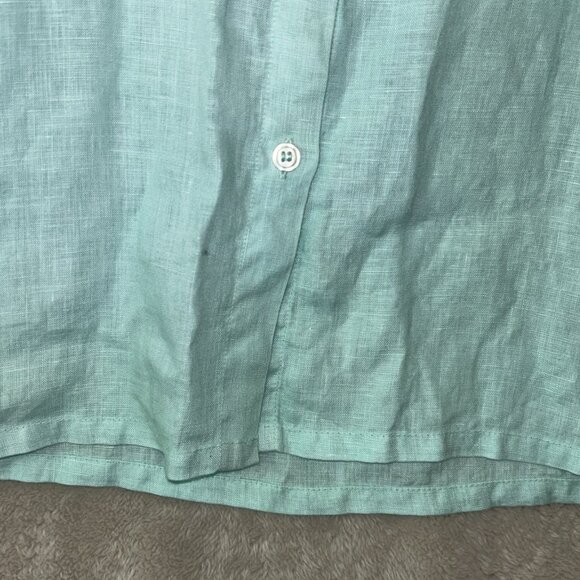 Allen Allen Mint Green Linen Sleeveless Top Womens 3X, 56" Chest - Picture 5 of 11